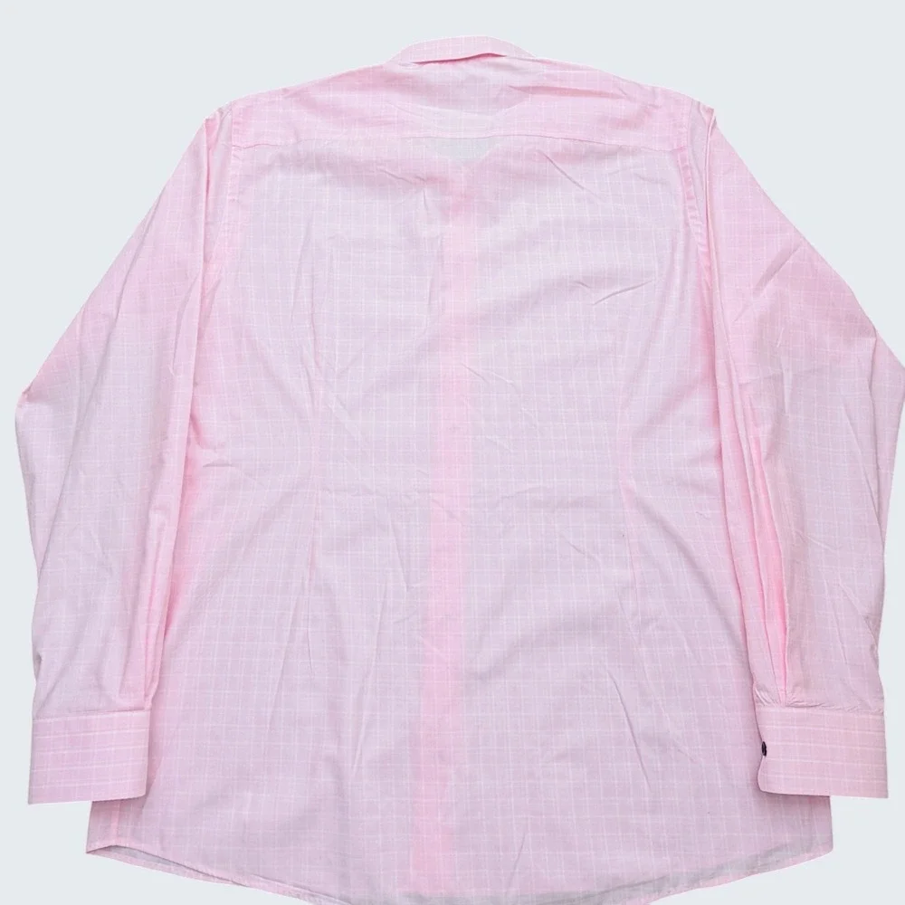 Eton Contemporary Fit Twill Dress Shirt Mens‎ XXL 18 (46) Pink Long Sleeve $270